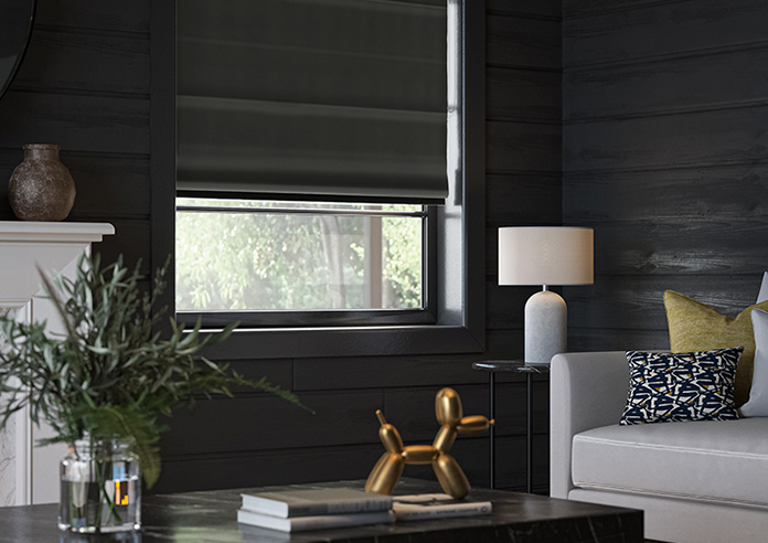 Ultra Luxe Velvet, Black - Roman Blind - Image 5